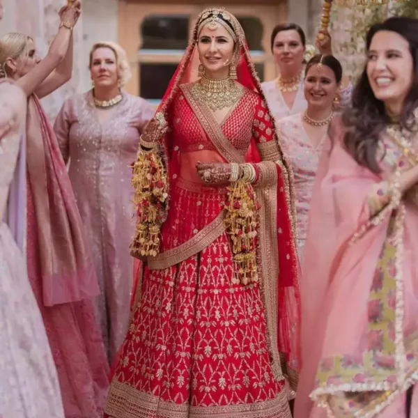 Revisiting Katrina Kaif's 'Sabya red' wedding lehenga